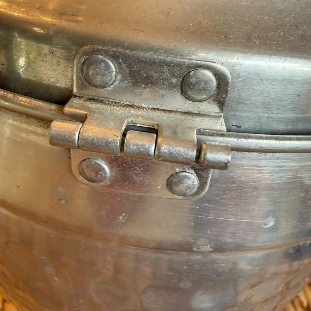 vintage Nasco Italian hammered aluminum ice bucket